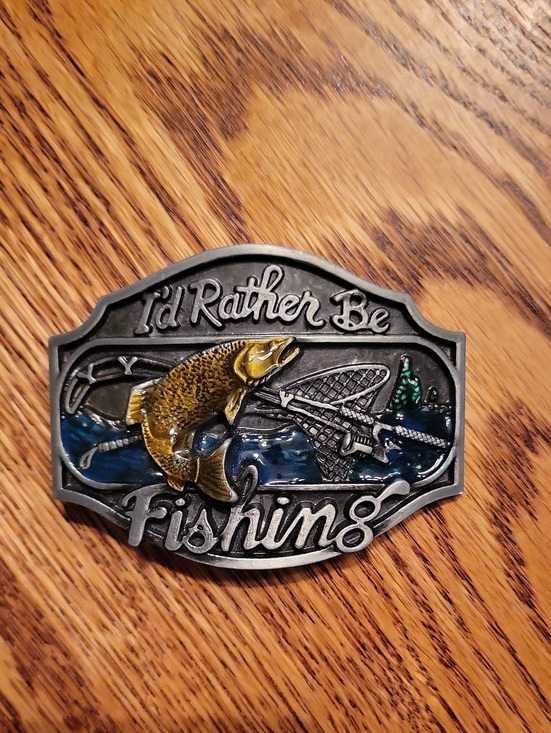Other - "I'd Rather Be Fishing" Belt Buckle